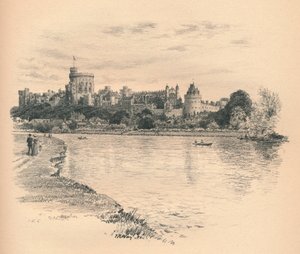 Schloss Windsor vom Fluss aus von Thomas Robert Way