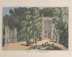 Tempel in Strawberry Hill, aus Skizzen aus der Natur, 1822 von ThomasThomas Rowlandson, Joseph Constantine Stadler Thomas Rowlandson, Joseph Constantine Stadler