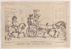 Ein Bankrottwagen oder Der Weg zum Ruin im Osten!, 5. November 1799 von Thomas Rowlandson