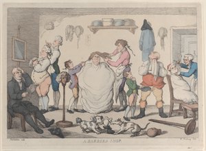 Ein Friseursalon, 1811 von Thomas Rowlandson