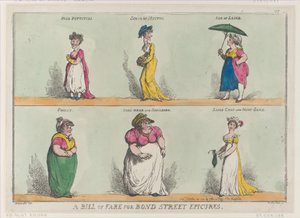 Eine Speisekarte für Feinschmecker von Bond Street!! von Thomas Rowlandson
