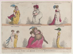 Speisekarte für Feinschmecker der Bond Street!!, 25. Oktober 1808 von Thomas Rowlandson