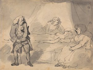 Eine Sterbeszene von Thomas Rowlandson