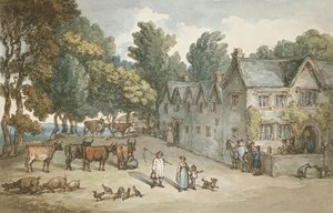 Ein Bauernhaus in Hengar, Cornwall, 1803 von Thomas Rowlandson