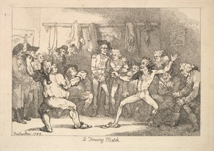 Ein Fechtkampf, 1788 von Thomas Rowlandson