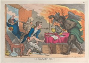 Ein freundlicher Besuch, 16. April 1814 von Thomas Rowlandson