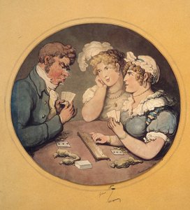 Ein Spiel Cribbage von Thomas Rowlandson
