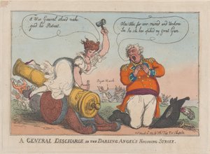 Eine allgemeine Entlassung oder der letzte Schlag des geliebten Engels, 13. März 1809 von Thomas Rowlandson