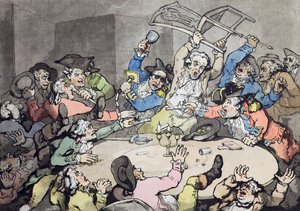 Ein Aufruhr an einem Hazardtisch, veröffentlicht von J. Harris, 1787