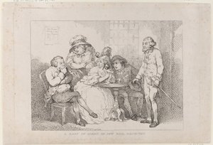 Eine Dame im Limbo, oder Jüdische Kaution abgelehnt von Thomas Rowlandson