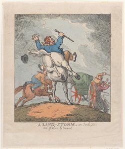Ein Landsturm oder Jack Tars außer ihrem Element von Thomas Rowlandson