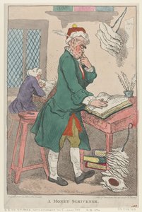 Ein Geldverleiher, 1. Januar 1801 von Thomas Rowlandson