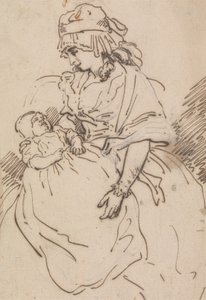 Eine Mutter und Kind von Thomas Rowlandson