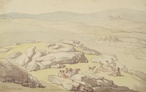 Ein Picknick auf Dartmoor von Thomas Rowlandson