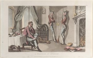 Ein Gefangener in Avignon, aus dem Journal of Sentimental Travels in the Southern Provinces of F..., 1820 von Thomas Rowlandson