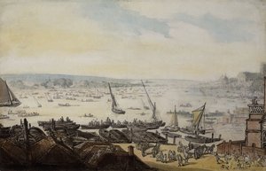 Eine Regatta auf der Themse unterhalb von Westminster von Thomas Rowlandson