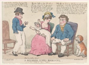 Die Abrechnung der Seemannsfrau, 15. Juli 1812 von Thomas Rowlandson