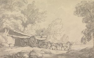 Ein Holzfuhrwerk von Thomas Rowlandson