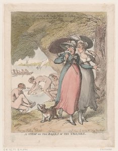 Ansicht am Ufer der Themse, 18. Juni 1807 von Thomas Rowlandson