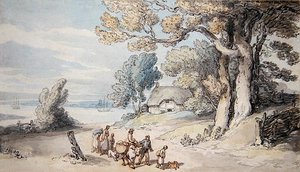 Eine Ansicht auf der Isle of Wight von Thomas Rowlandson
