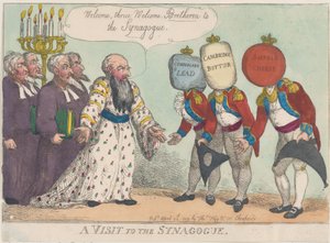 Ein Besuch in der Synagoge, 28. April 1809 von Thomas Rowlandson