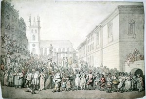 Eine öffentliche Hinrichtung in Newgate, London