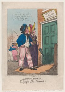 Unterkunft oder Zimmer zu vermieten in Portsmouth!!, 30. Juni 1808 von Thomas Rowlandson