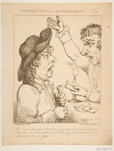 Bewunderung mit Erstaunen Le Brun Travestiert, oder Karikaturen der Leidenschaften, 21. Januar 1800 von Thomas Rowlandson