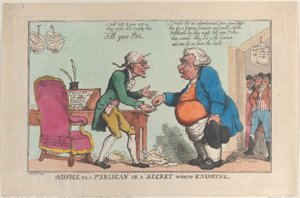 Ratschlag an einen Gastwirt oder ein Geheimnis, das es wert ist, zu wissen, 1810 von Thomas Rowlandson
