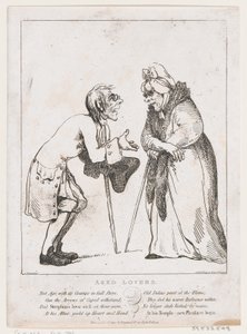 Alte Liebende, 2. Januar 1797 von Thomas Rowlandson
