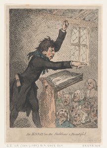 Ein Essay über das Erhabene und Schöne, 10. April 1792 von Thomas Rowlandson
