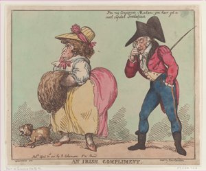 Ein irisches Kompliment, 30. April 1800 von Thomas Rowlandson