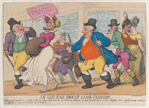 Ein altes Schaf im Lammkostüm, 25. Oktober 1810 von Thomas Rowlandson