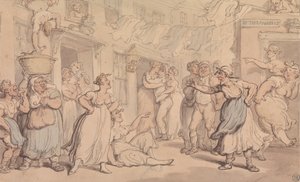 Wütende Szene auf einer Straße von Thomas Rowlandson