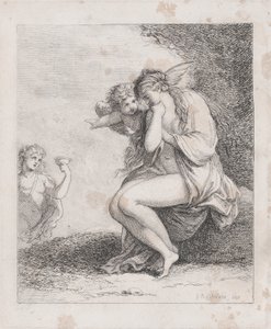 Ariadne auf Naxos von Bacchus angesprochen, um 1790 von Thomas Rowlandson