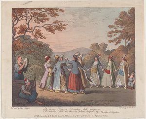 So viele Figuren, Tanzen schlägt vor, wie Wellen auf dem Meer rollen, wenn der Sturm tobt, 31. Juli 1804