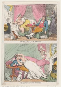 Zu Hause und im Ausland, im Ausland und zu Hause, 28. Februar 1807 von Thomas Rowlandson