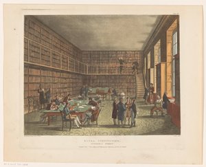 Bibliothek der Royal Institution in London von Thomas Rowlandson
