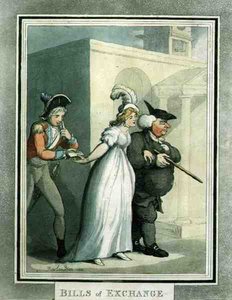 Wechselbriefe, veröffentlicht von Rudolph Ackermann von Thomas Rowlandson