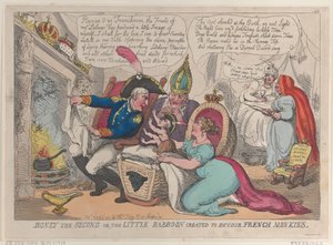 Boney der Zweite oder der kleine Pavian, geschaffen um französische Affen zu verschlingen, 9. April 1811 von Thomas Rowlandson