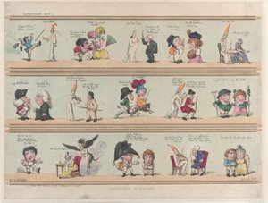 Grenzen für Räume, Extravaganzas Platte 1, 28. März 1799 von Thomas Rowlandson
