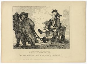 Boswells Reise durch die Hebriden: Frontispiz von Thomas Rowlandson