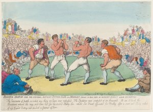 Boxkampf um 200 Guineen, zwischen Dutch Sam und Medley, gekämpft am 31. Mai 1810, am..., 5. Juni 1810 von Thomas Rowlandson