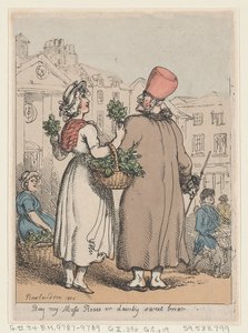 Kaufen Sie meine Moosrosen oder zarte Süßbriar, 1811 von Thomas Rowlandson