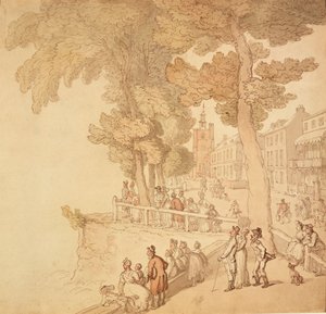 Cheyne Walk, London, spätes 18. bis frühes 19. Jahrhundert von Thomas Rowlandson