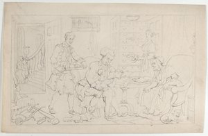 Kindheit: Der erste Lehrer, aus Der Tanz des Lebens, 1. September 1817 von Thomas Rowlandson
