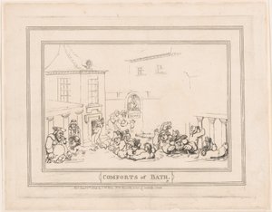 Komfort von Bath, Platte 7, 6. Januar 1798 von Thomas Rowlandson