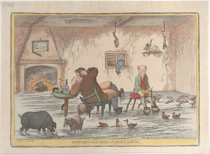 Komfort eines irischen Angelhauses, 12. Mai 1812 von Thomas Rowlandson
