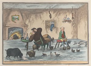 Komfort eines irischen Angelhauses von Thomas Rowlandson