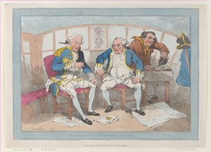 Kommandanten im Seegefecht von Thomas Rowlandson
